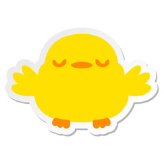 cute cartoon baby bird sticker