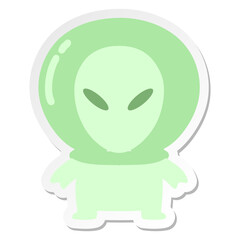 small alien sticker
