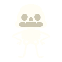 confident spooky skeleton