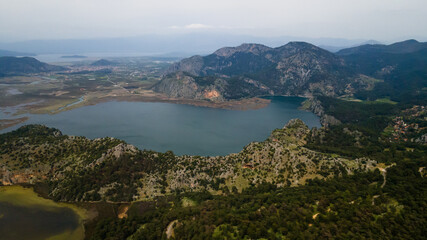 Iztuzu Beach view from Hill in Dalyan of Turkey
