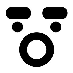 shocked annoyed face icon