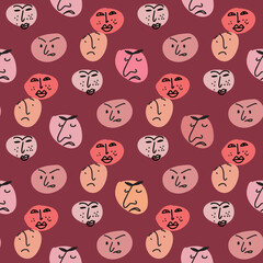 Obraz premium Face emotion pattern 10