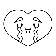 crying love heart