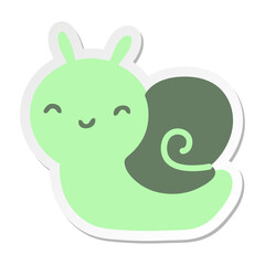 cute cartoon snail sticker