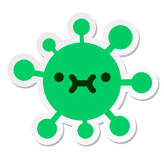 simple cute virus sticker