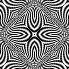 Abstract seamless op art pattern. Lines texture.