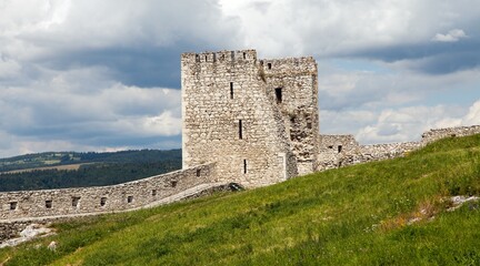 Spissky hrad castle ruin Spis region Slovakia Europe