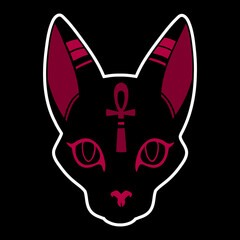 head of a sacred Egyptian cat