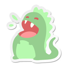 happy dinosaur sticker
