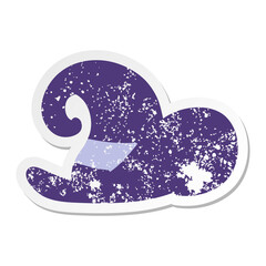 spooky witch hat grunge sticker