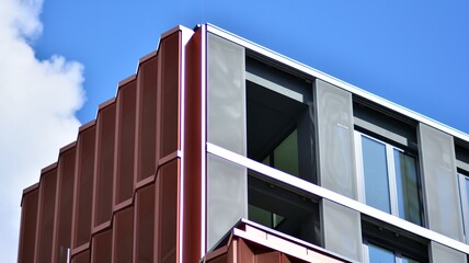 Modern residential apartment house building. Luxurious apartments for sale. New build neighborhood...