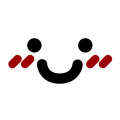 blushing happy face icon