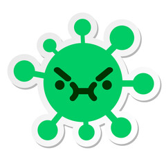 simple annoyed virus sticker