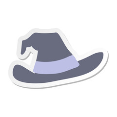spooky witch hat sticker