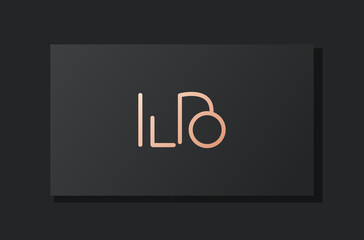 Abstract luxury initial letter LB logo.