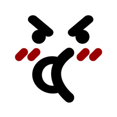 angry argument face icon