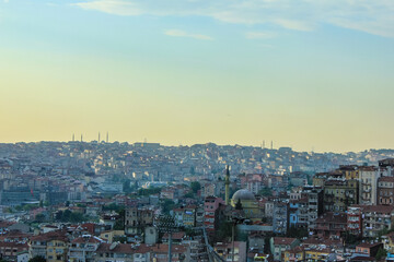 View of Istanbul Rooftops at Sunset