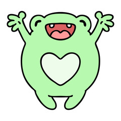 Obraz premium happy frog in love