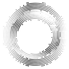 Halftone monochrome texture with dots. Circle, Zen. Minimalism, vector. Background for posters, websites, business cards, postcards, interior design.