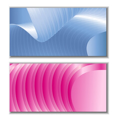 Fototapeta premium Metallic blue and pink stripes, metallic gradient. Cover design. Creative background, wallpaper, magazine cover. EPS