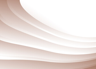 Abstract gradient waves background and folds. 3D illustration in gentle pastel colors.