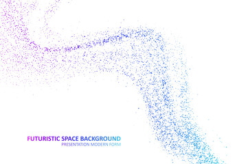 Particles liquid dynamic flow