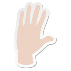 waving hand sticker