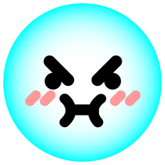 determined face circle