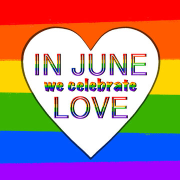 june pride moth with heart and rainbow background
