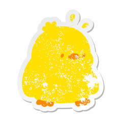 cute baby bird grunge sticker