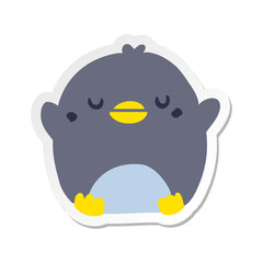 cartoon penguin sticker