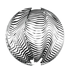 Circle lines .  Vector Illustration .Technology round Logo . Design Globe element . Abstract Geometric shape