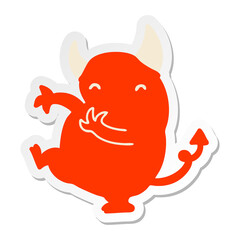 little dancing devil sticker
