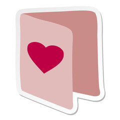 valentine card sticker