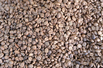 Raw coffee, coffee bean, delicious, caffeine, uncooked stock photo