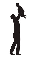 father and son silhouettes