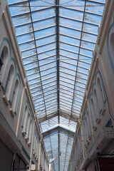 Shopping mall, roof, glass roof, windows, old, historical place