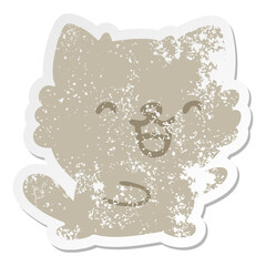 cute little cat grunge sticker