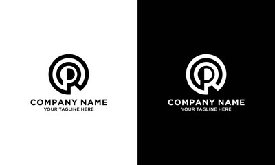 Letter  PR  Monogram Logo Design.