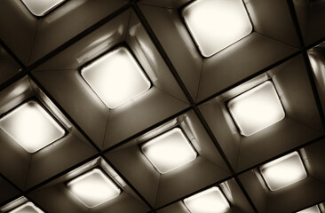 Vintage brown metro lamps background