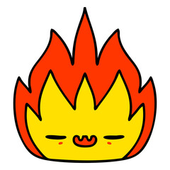 cute flame demon cartoon
