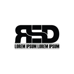 RSD letter monogram logo design vector