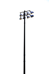 Light post isolated on a white background