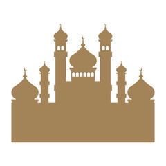mosque brown silhouette