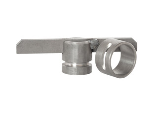 Rotary metal lever for heat burners, which is designed to rotate the crown in reversible retorts.