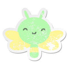 cute cartoon bug grunge sticker