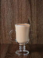 coffee drink with whipped milk or cream