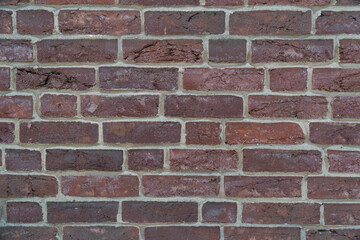 dark brick wall in daylight outside