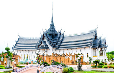 Sanphet Prasat Palace. Phra Si Sanphet Royal Palace in Ancient City of Samut Prakan in Thailand.