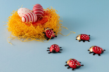 The ladybugs found their eggs.